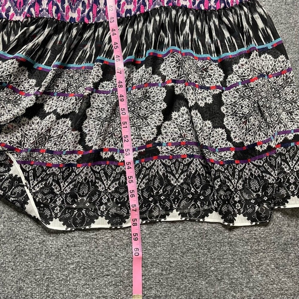 Express Womens Shift Dress Multicolor Lined Maxi Sleeveless Boho Mixed Print S - Picture 10 of 10